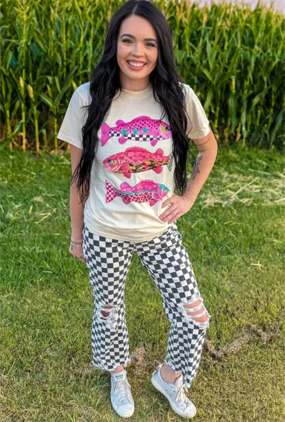 Women's Checkered Jeans