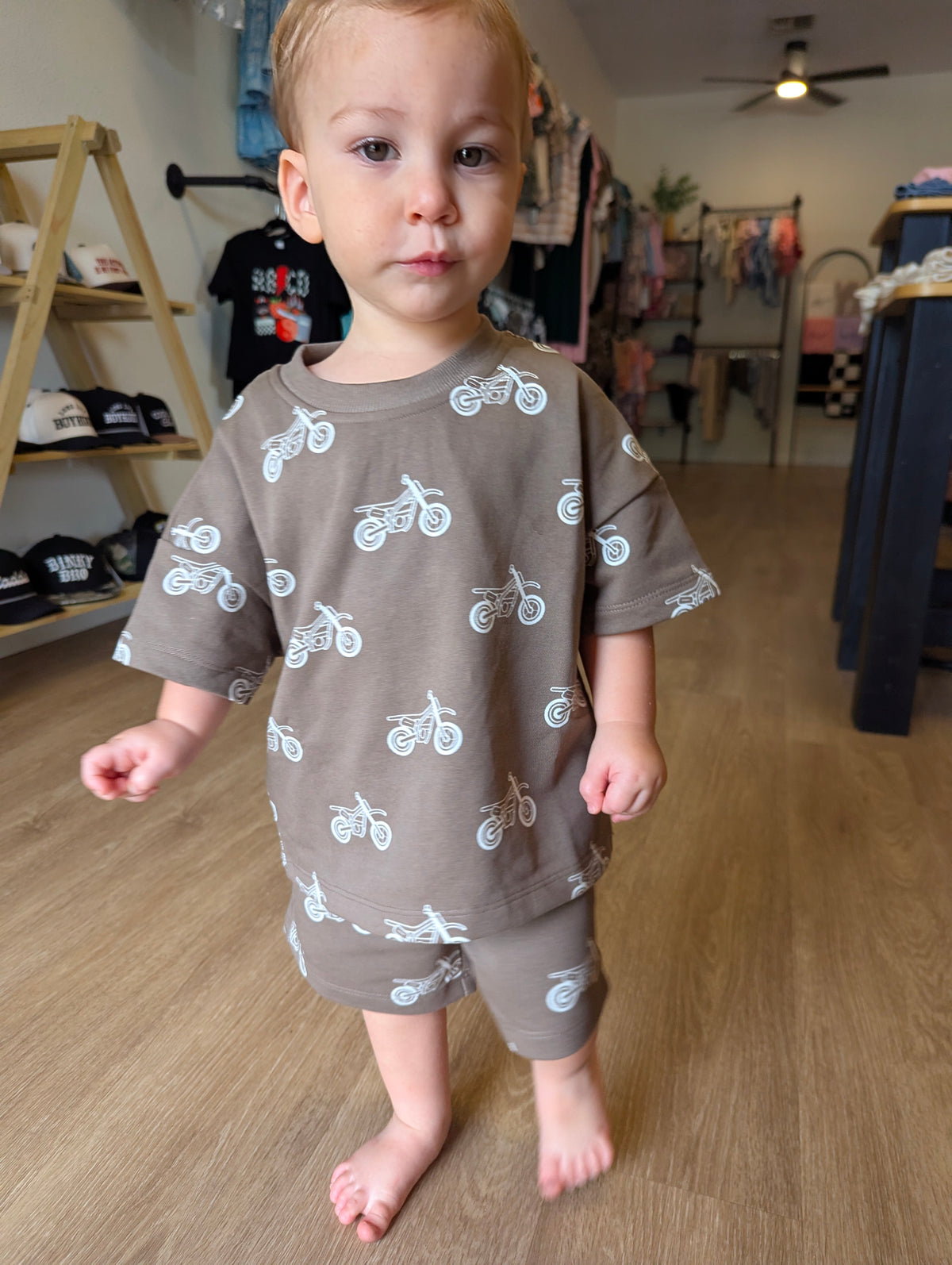 Neutral Dirt Bike French Terry Shorts Set
