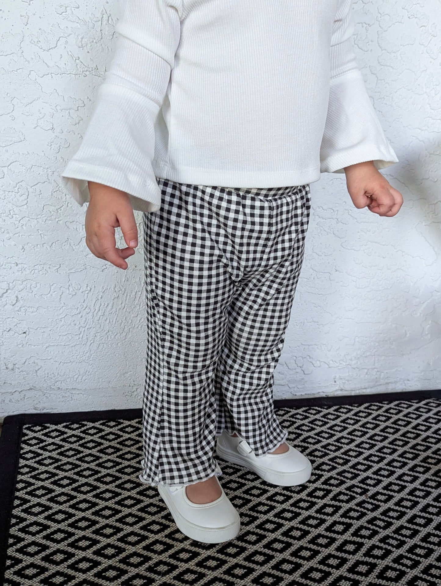 Plaid Girl's Flare Bottoms