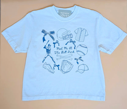 Meet Me at the Ballpark Baseball Cropped T-shirt - Women