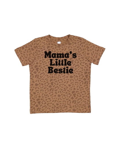 Leopard Mama's Little Bestie Matching Onesie & T-shirt