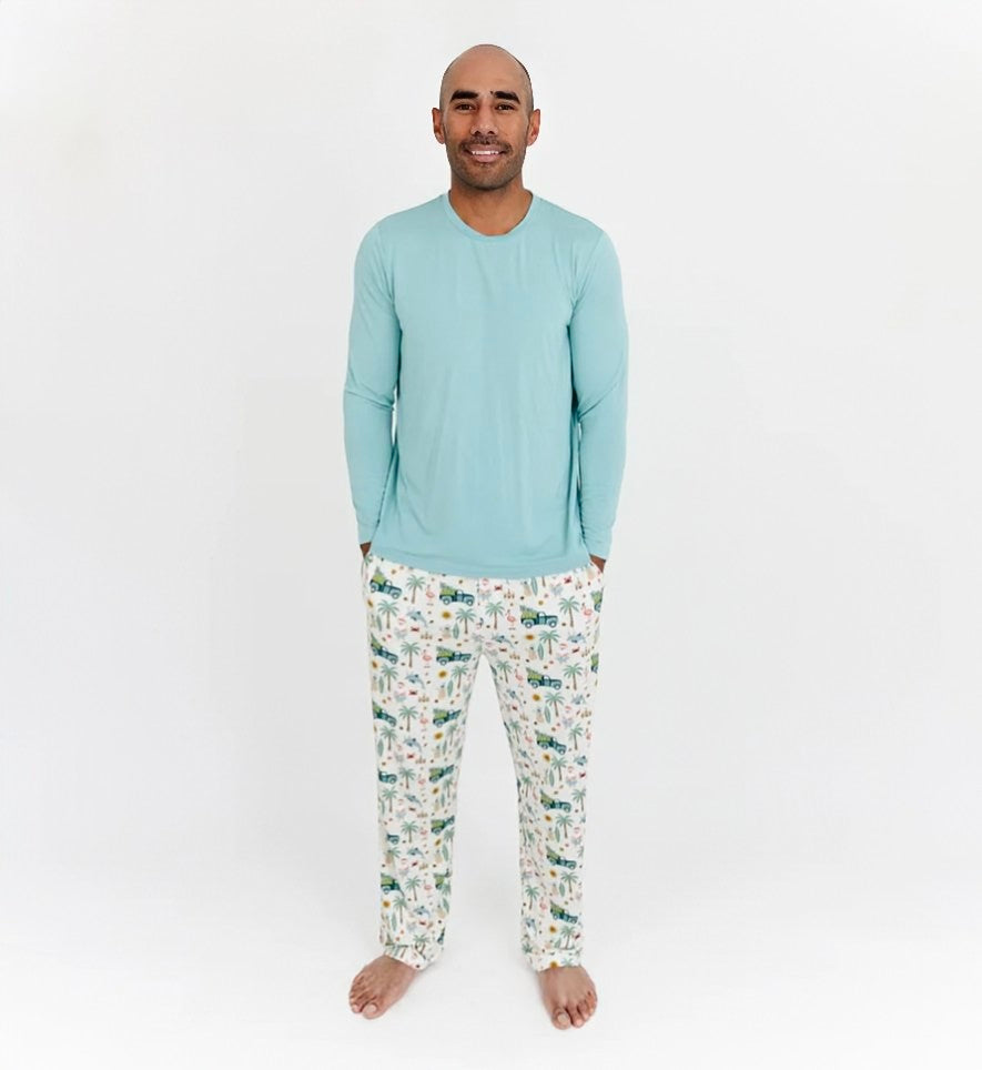 Coastal Christmas Adult Bamboo Pajama Relaxed Lounge Pants