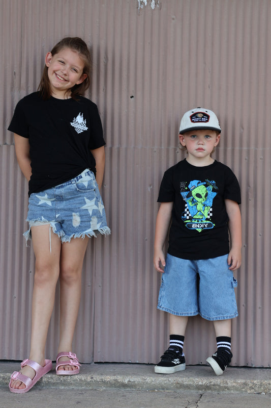 Star Denim Cutoff Shorts - Girls