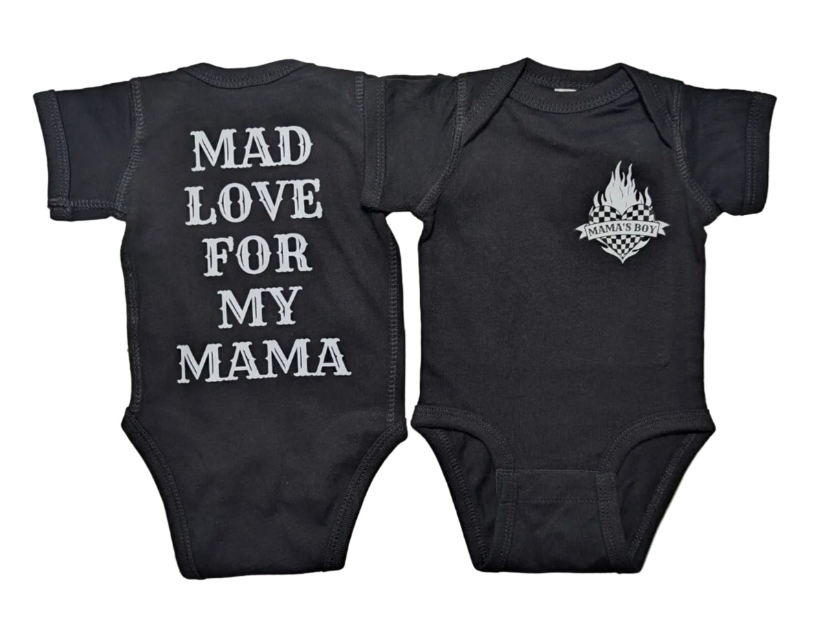 Mama's Boy Flame Heart Graphic T-Shirt
