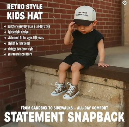 Certified Mamas Boy Snapback Hat - Kids
