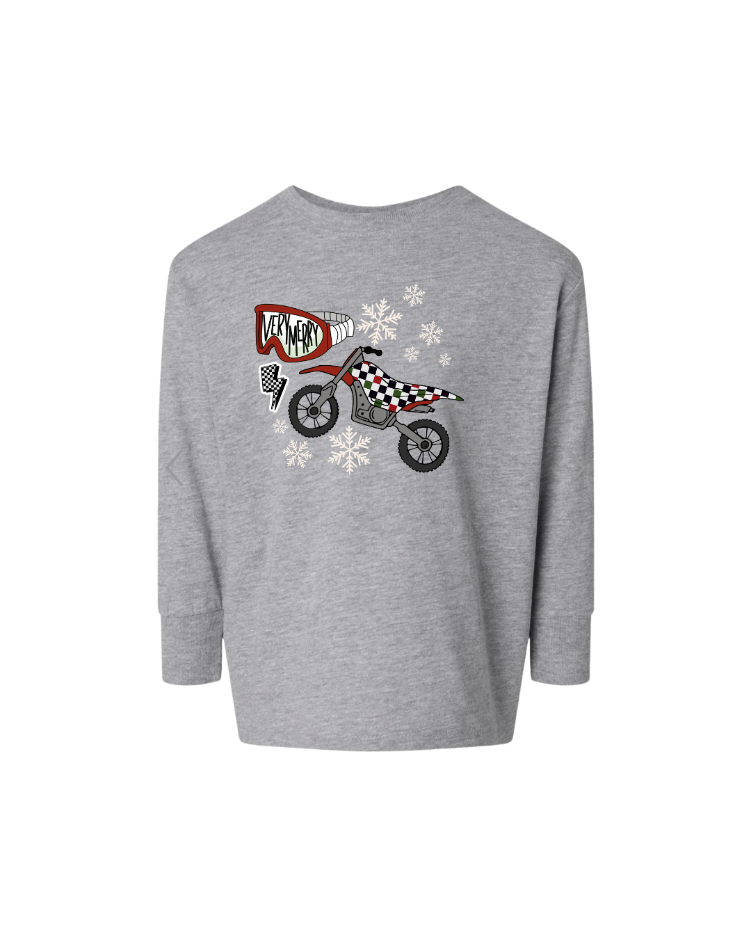 Very Merry Christmas Dirt Bike Long Sleeve Shirt - Baby & Kids