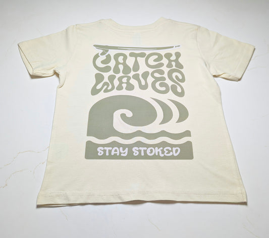 Catch Waves, Stay Stoked Kids Surf T-shirt
