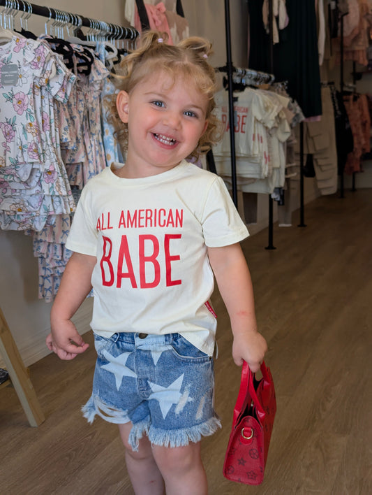 Star Denim Cutoff Shorts - Girls