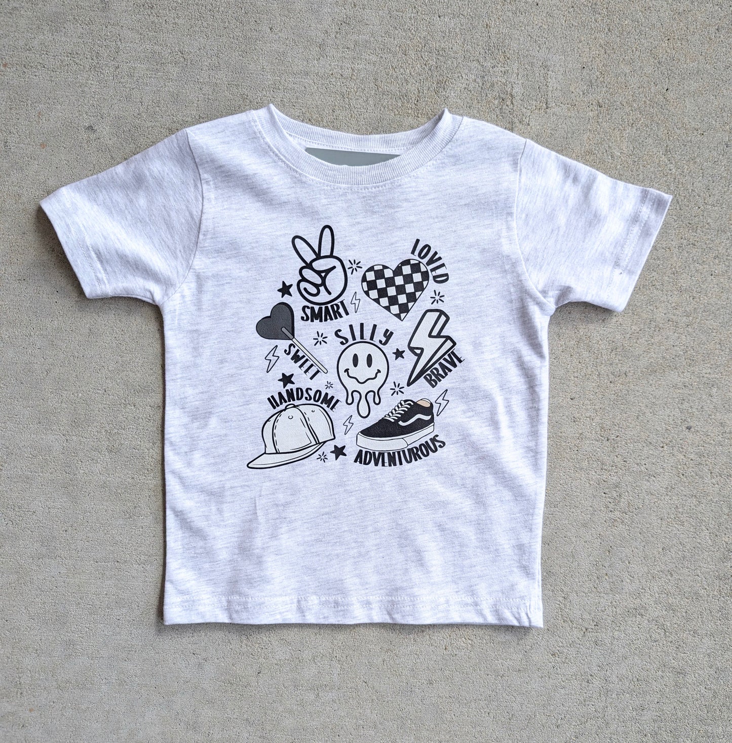 Boys Affirmations T-shirt - Ash Grey
