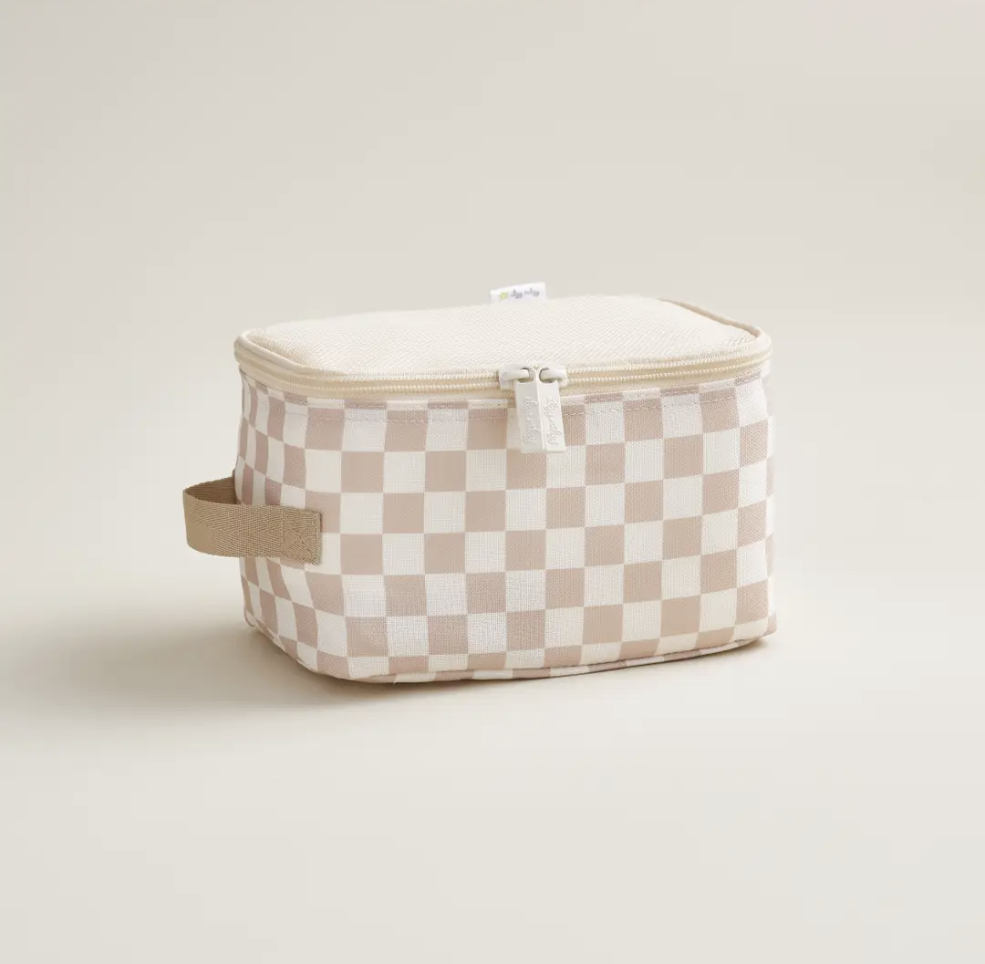 Taupe Checkerboard Pack Like A Boss Packing Cubes