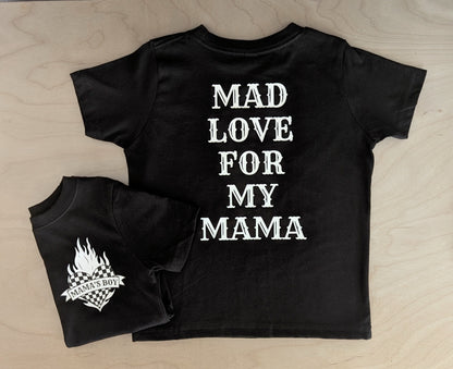 Mama's Boy Flame Heart Graphic T-Shirt