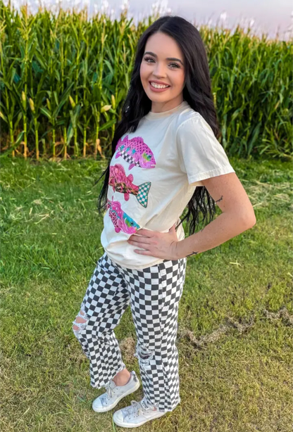 Women's Checkered Jeans