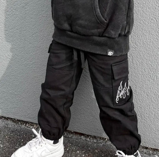 Jet Flame Cargo Joggers - Baby & Kids