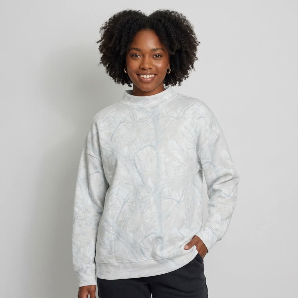 Light Camo Women's Mockneck