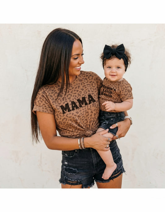 Leopard Mama Matching T-shirt