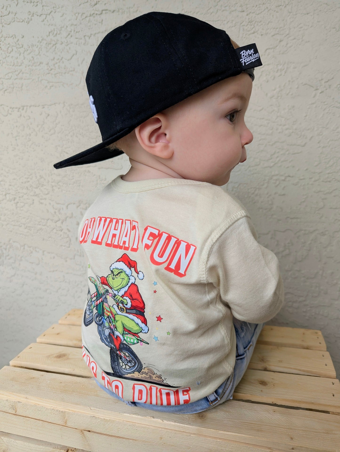 Oh what fun it is to ride Dirt bike Long Sleeve Shirt - Baby & Kids