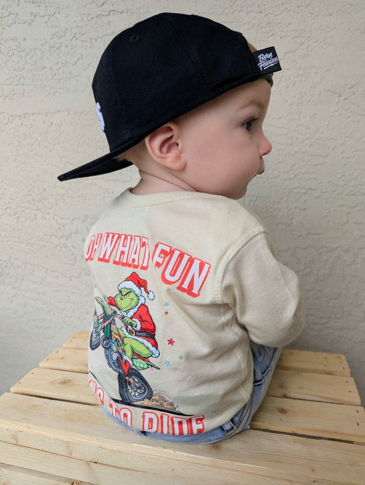 Oh what fun it is to ride Dirt bike Long Sleeve Shirt - Baby & Kids