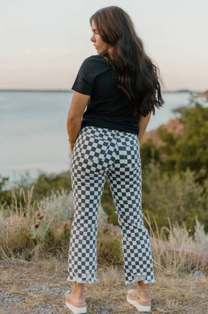 PREORDER Women's Checkered Jeans