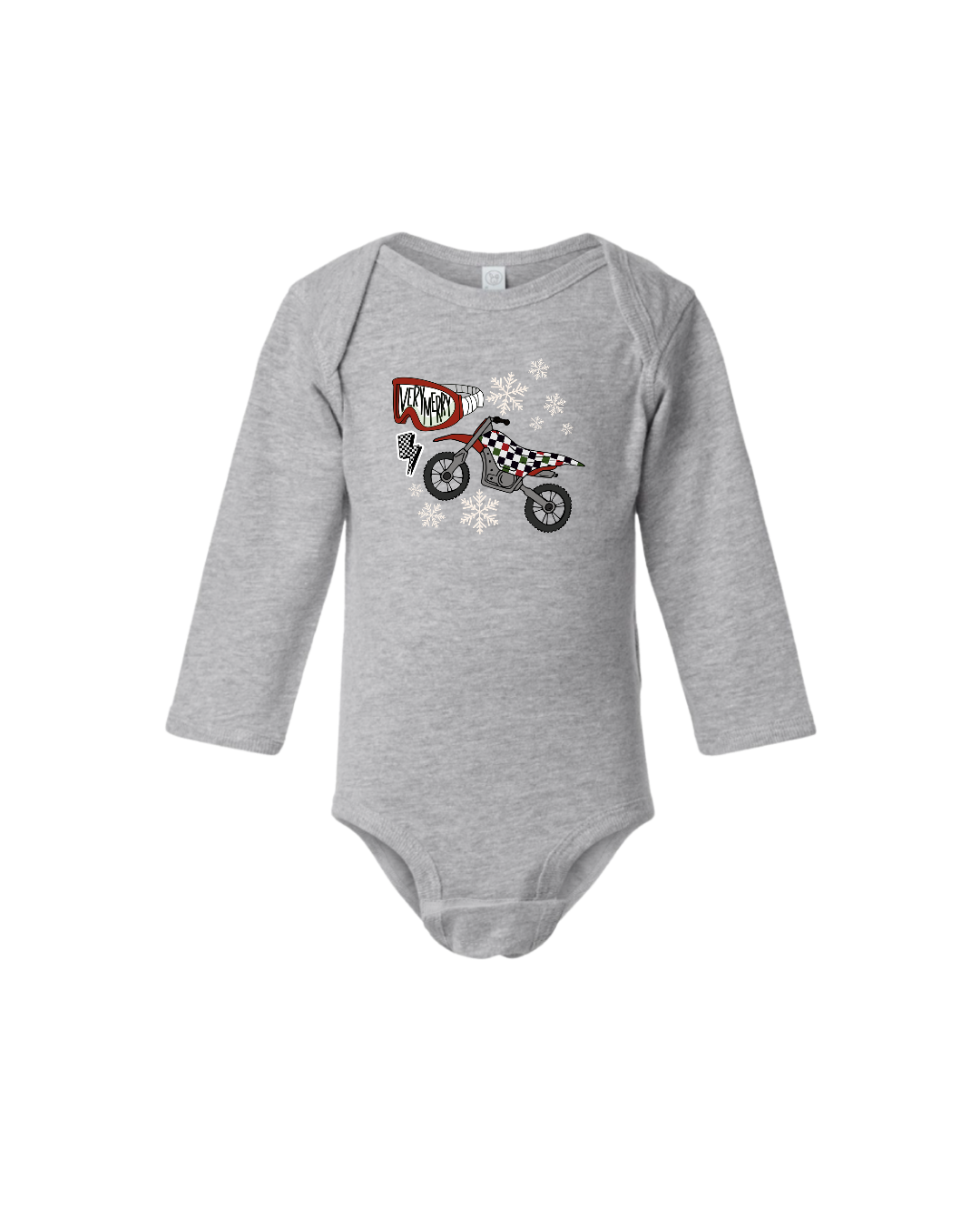 Very Merry Christmas Dirt Bike Long Sleeve Shirt - Baby & Kids