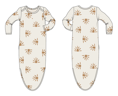 Sunshine Dreams Bamboo Knotted Gown with Hat