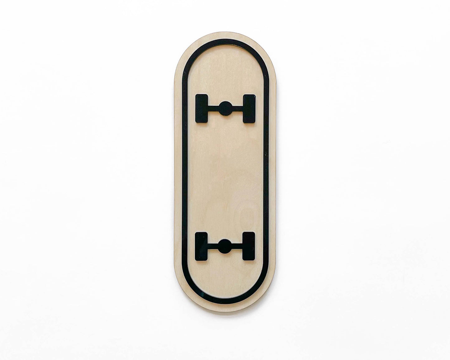 Skateboard Sign, Kids Nursery Room Decor, Baby Wall Sign: Black