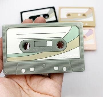 Green Cassette Tape Teether