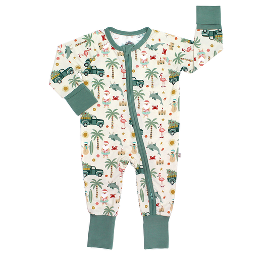 Coastal Christmas Bamboo Romper