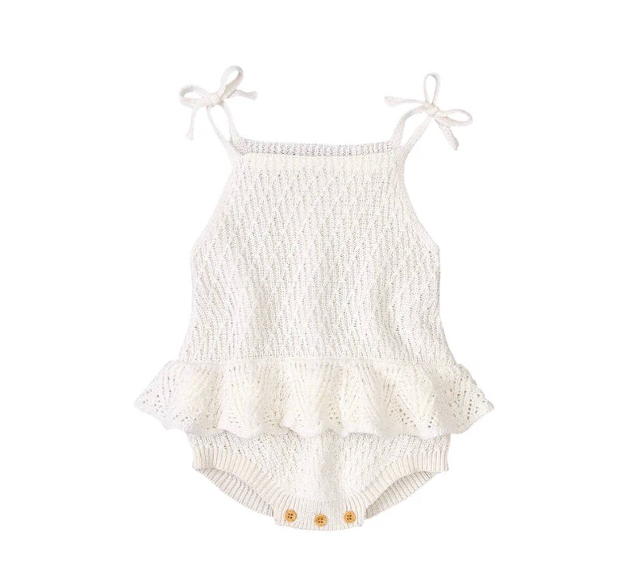 Knitted Romper White