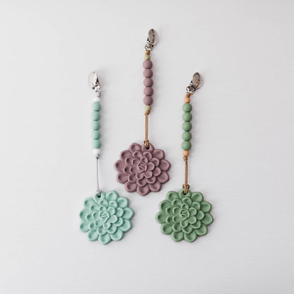 Succulent Teether with Clip