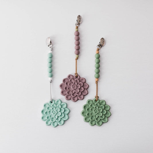 Succulent Teether with Clip
